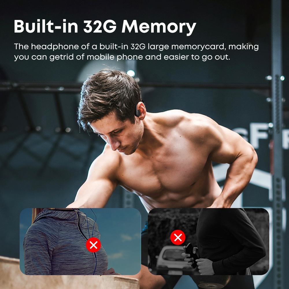 SR Aqua-Pro Bone Conduction Swimming Headphones – IPX8 Waterproof, 32GB MP3 & Bluetooth 5.4