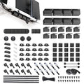 Collection of computer hardware components on a white background
