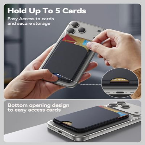 Phone case with card holder feature, showing easy access to cards and secure storage.