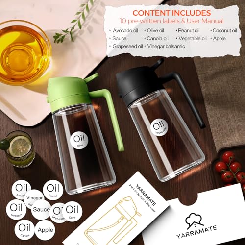 YARRAMATE Dual-Function Olive Oil Sprayer & Pourer Bottle