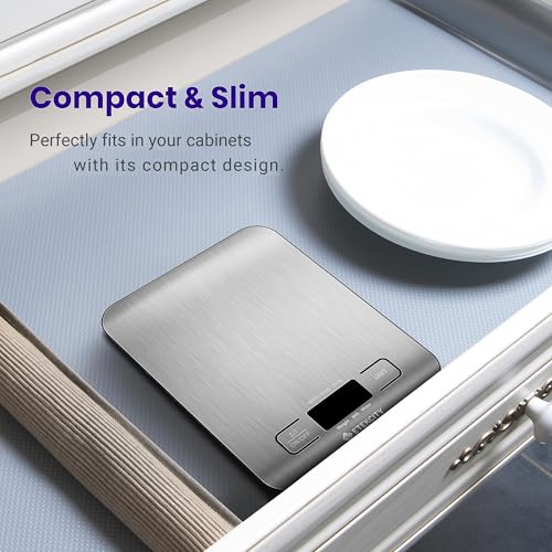 Compact electronic device fitting inside a cabinet with text highlighting its design.