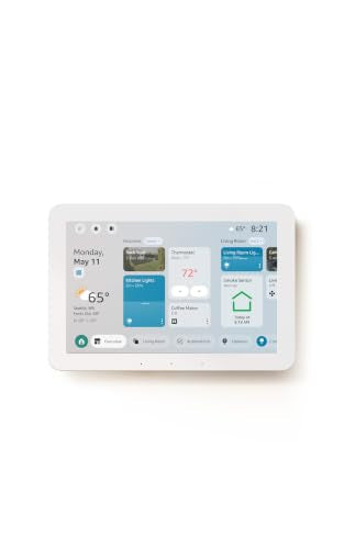 Smart home control panel on a white background