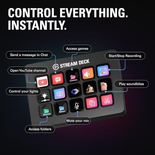 Elgato Stream Deck MK.2: 15 LCD Macro Keys Studio Controller - Works with Mac & PC