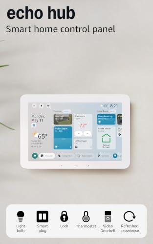Echo Hub smart home control panel on a light surface