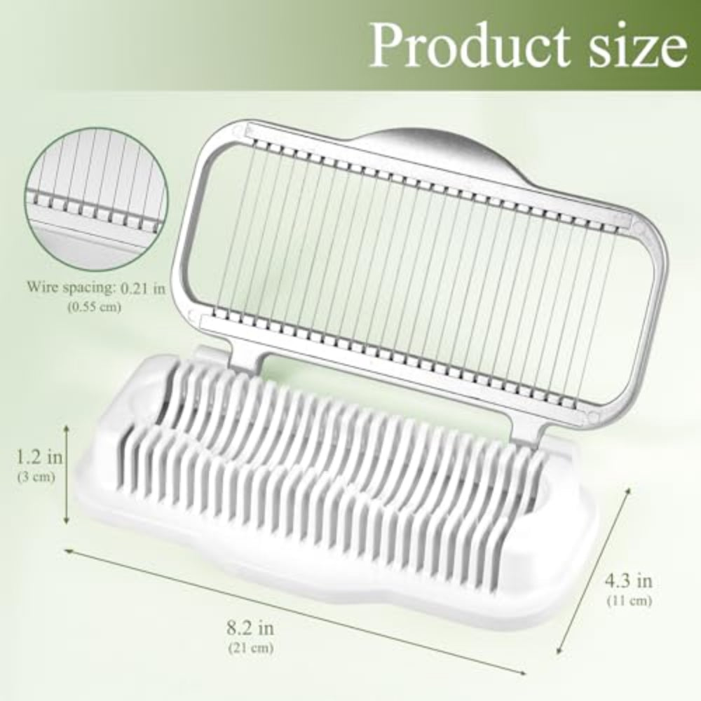 Hair comb with measurements on a light green background