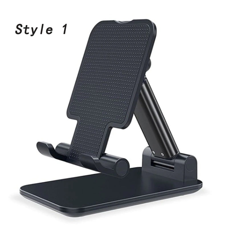 SR Luxe Metal Desk Stand – Universal Foldable & Adjustable Mount for Tablets & Smartphones