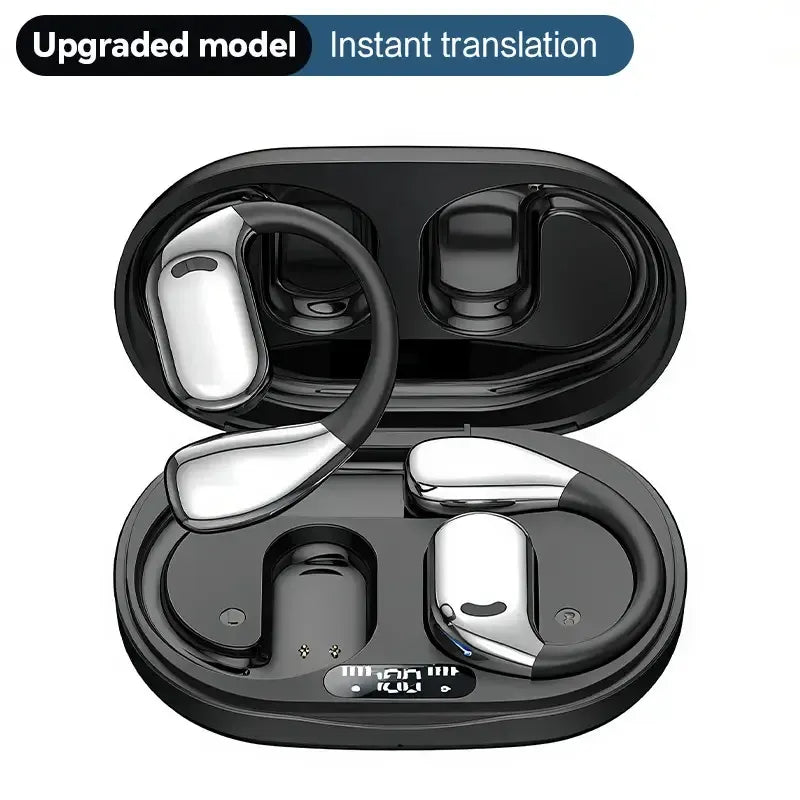 SR Global-Link AI Translator – Smart 144-Language Real-Time Earbuds with 6-Mic Noise Cancellation