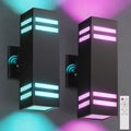 Zinola Outdoor Smart Wall Lights (2-Pack) - RGB Color Changing & Dusk to Dawn Sensor