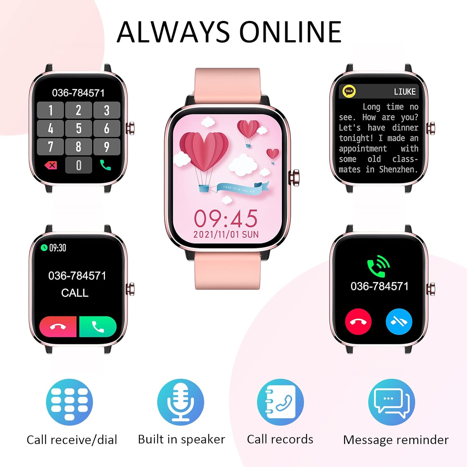 "Smartwatch showing notifications and activity tracking"