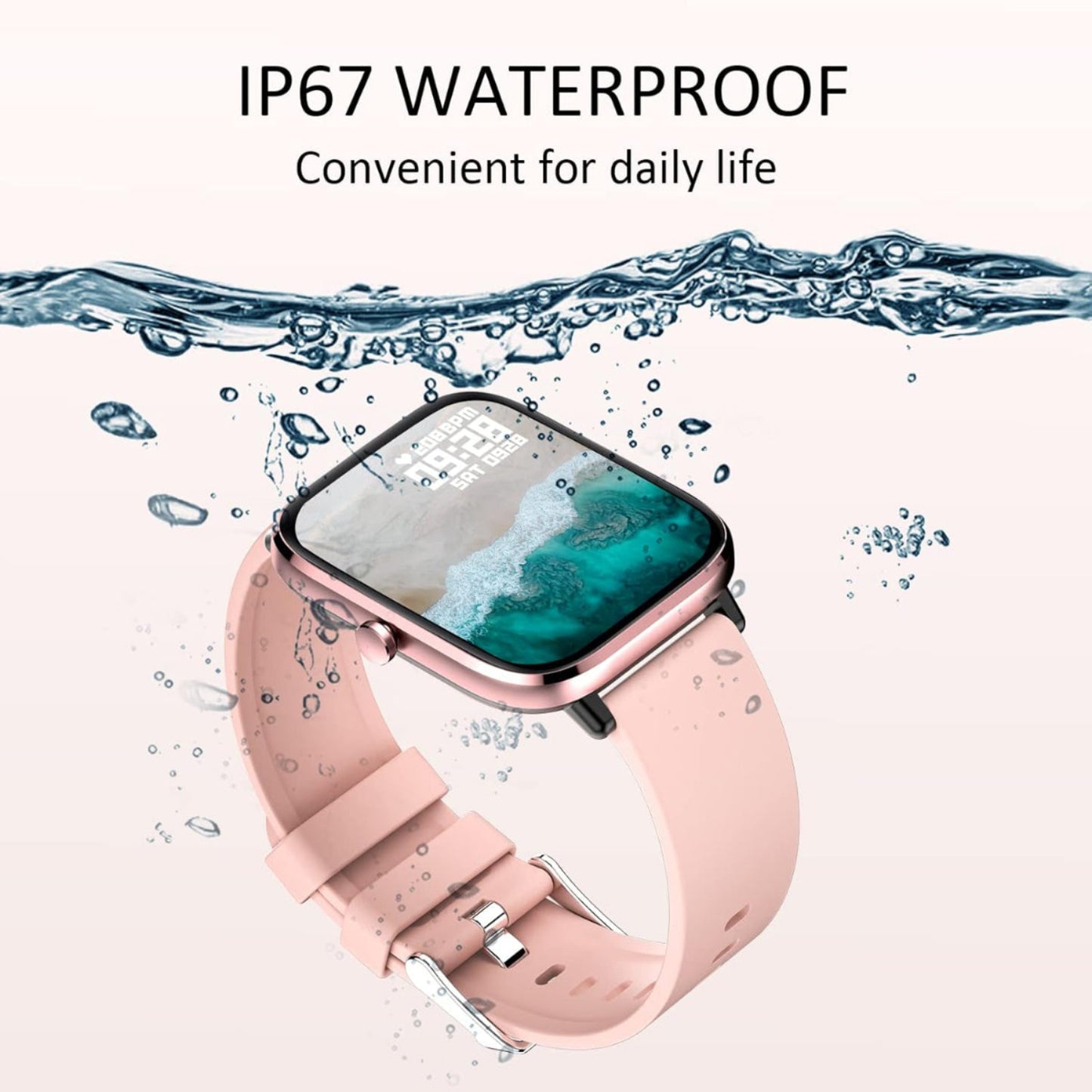 "Smartwatch with waterproof design for fitness and swimming"