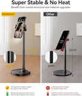 DIMONCOAT Ergonomic Aluminum Phone Stand – Height & Angle Adjustable Desktop Holder for iPhone 17, 16, 15 Pro Max, Samsung Galaxy S26, Ultra & Tablets