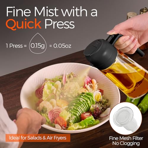 YARRAMATE Dual-Function Olive Oil Sprayer & Pourer Bottle